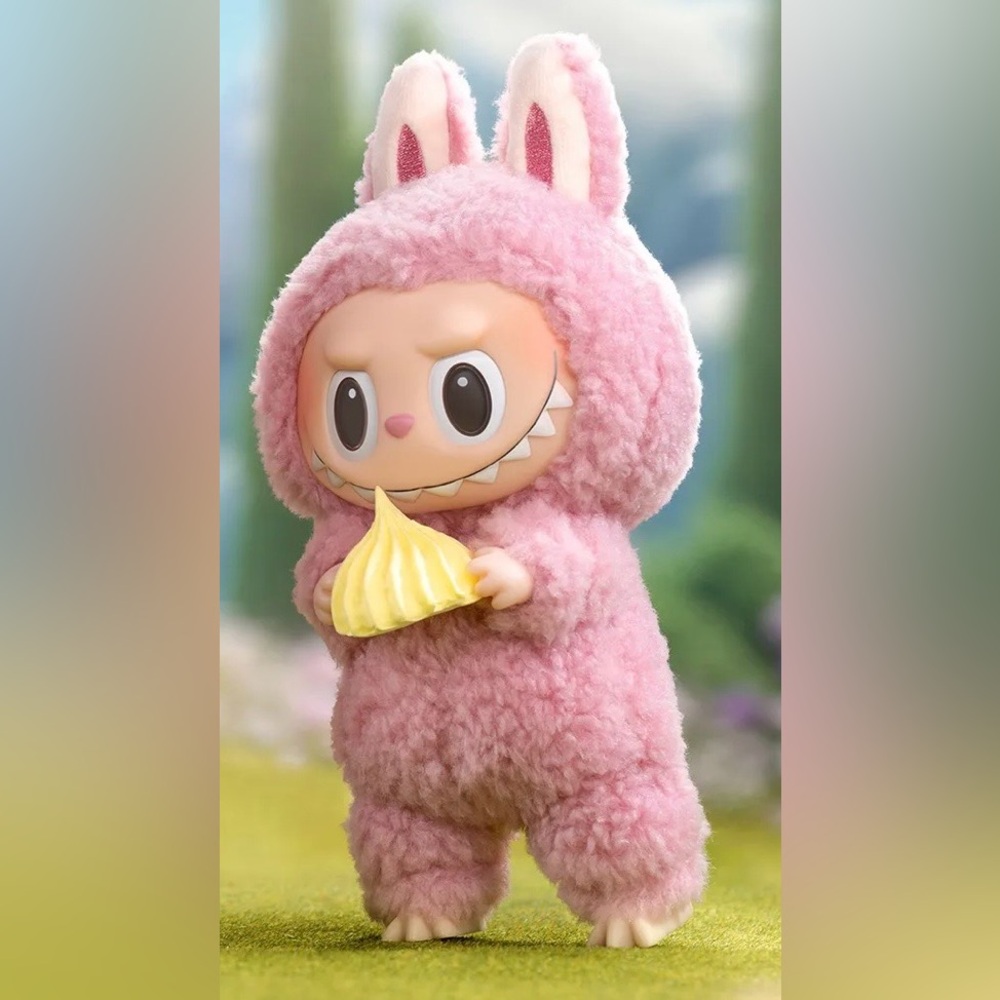POP MART The Monsters - Exciting Macaron Labubu Plush Pendant - LYCHEE BERRY